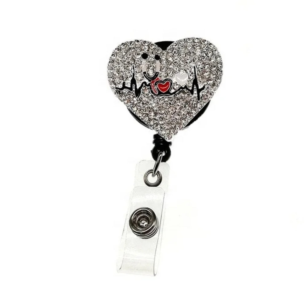 Rhinestones Badge Reel