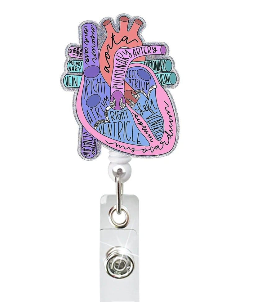 Glitter Acrylic Badge Reel