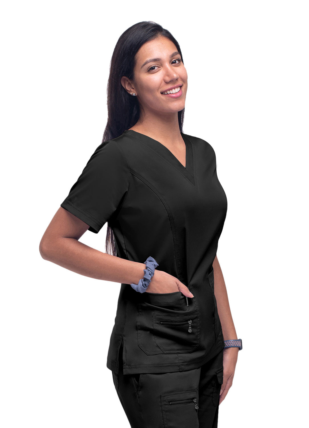 ADAR Women's Elevated V-neck Scrub Top