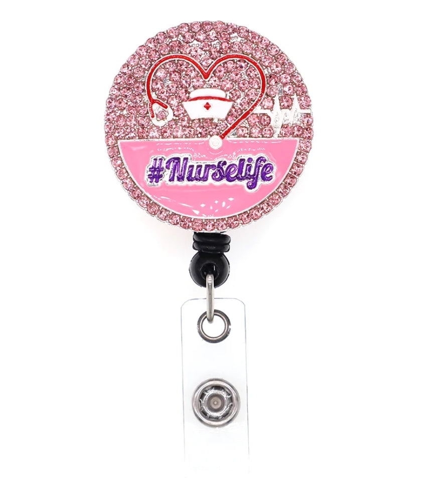 Rhinestones Badge Reel