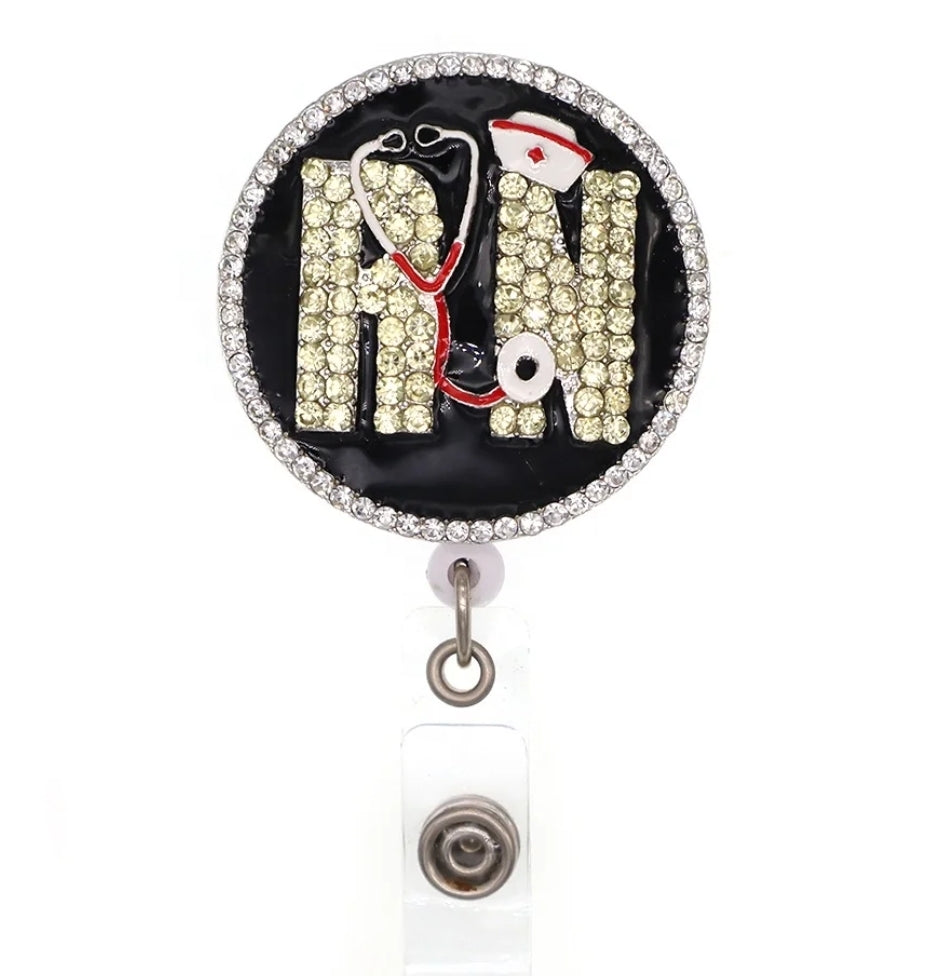 Rhinestones Badge Reel