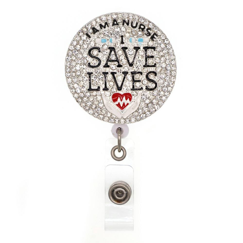Rhinestones Badge Reel