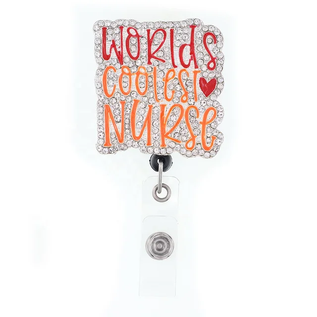 Rhinestones Badge Reel