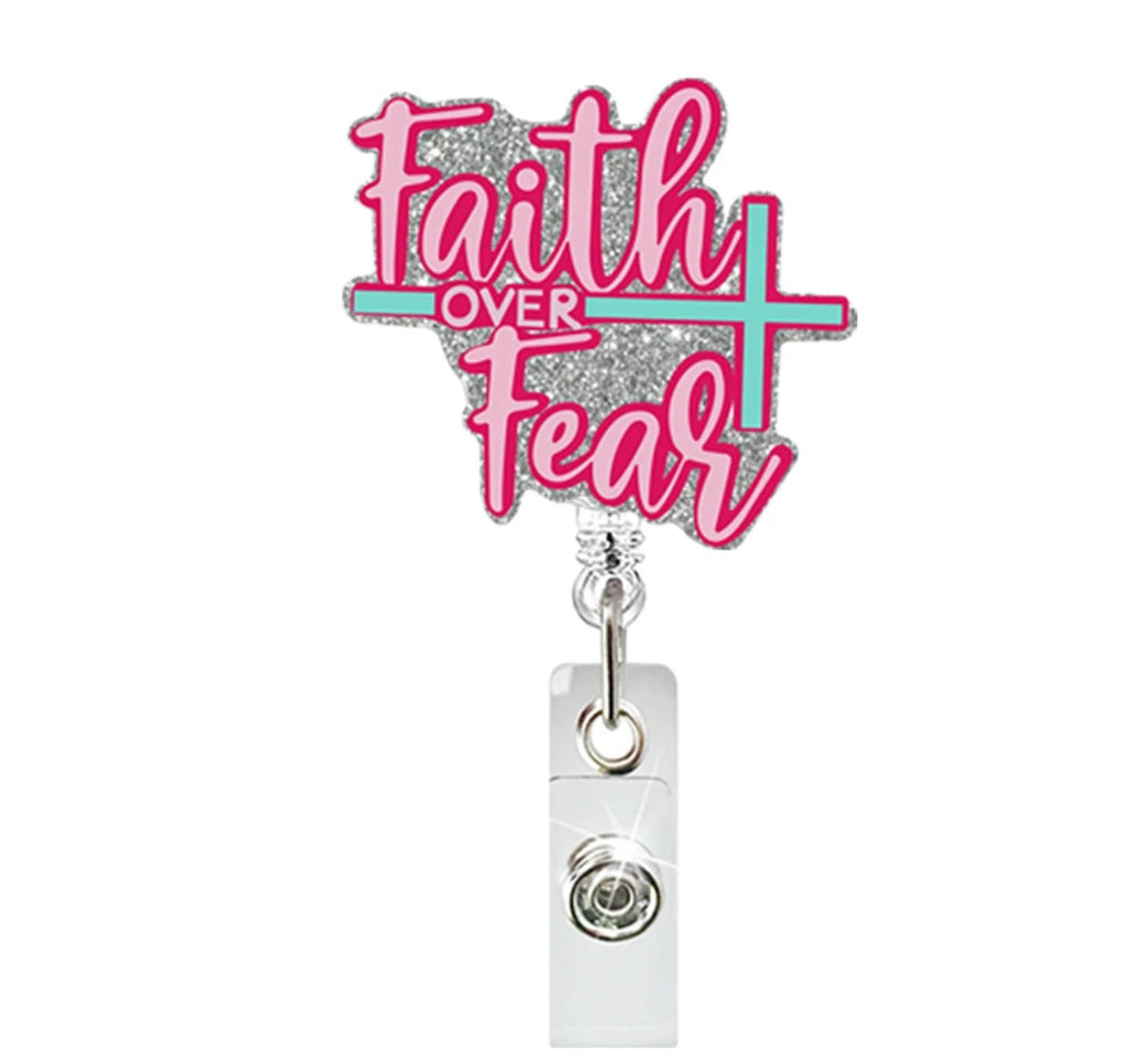 Glitter Acrylic Badge Reel