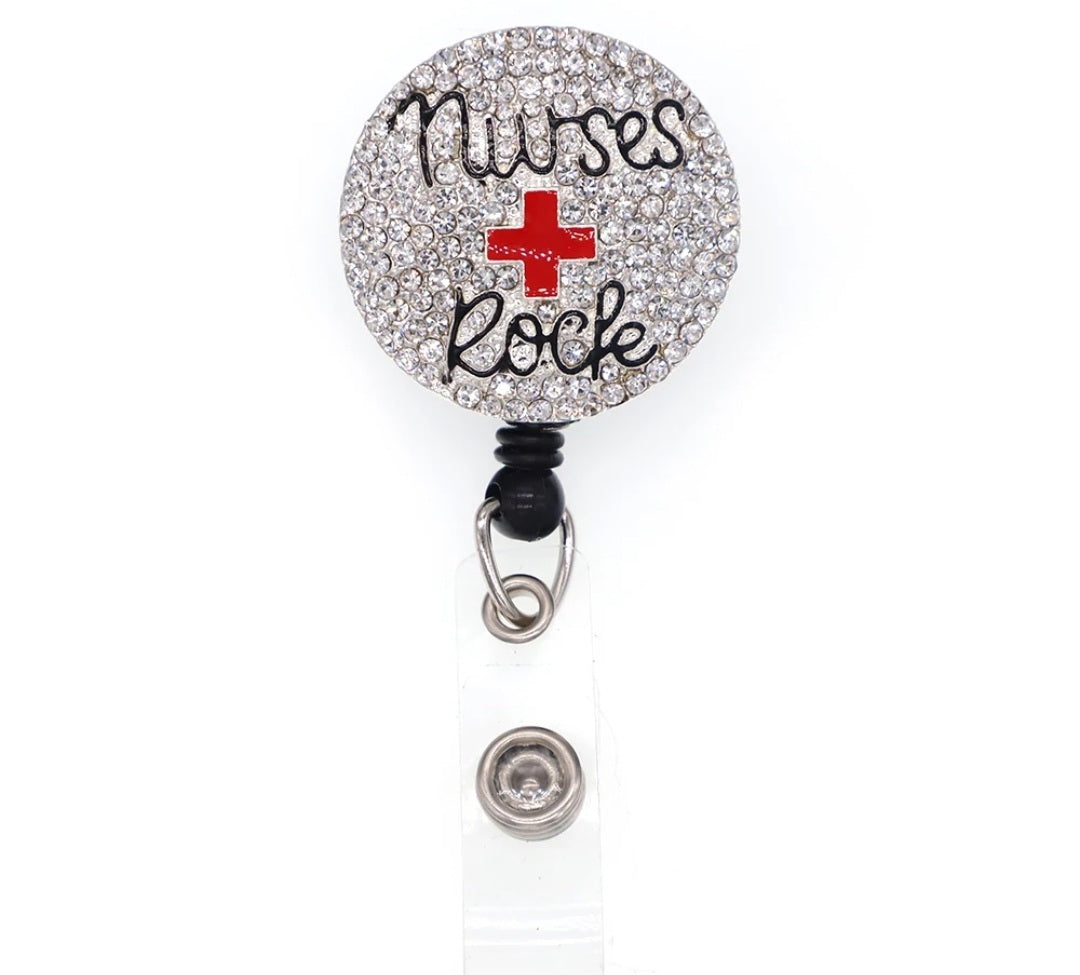 Rhinestones Badge Reel