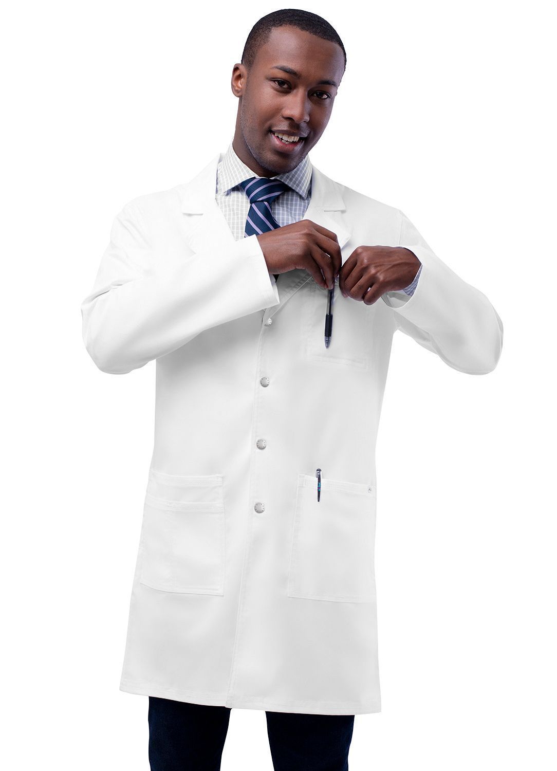 ADAR 3308 Unisex 36" Snap Front Lab Coat