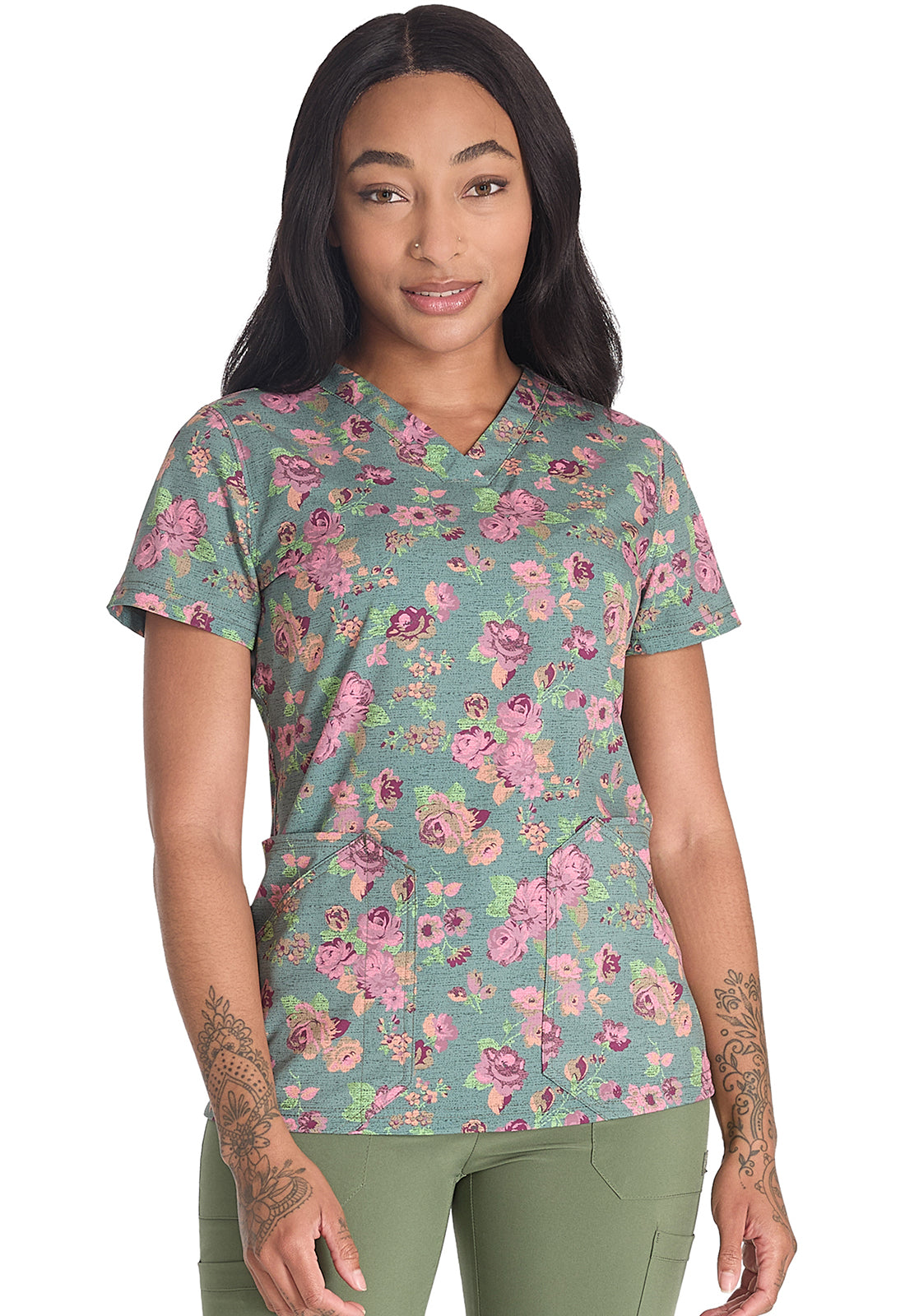 PRINT SCRUB TOPS