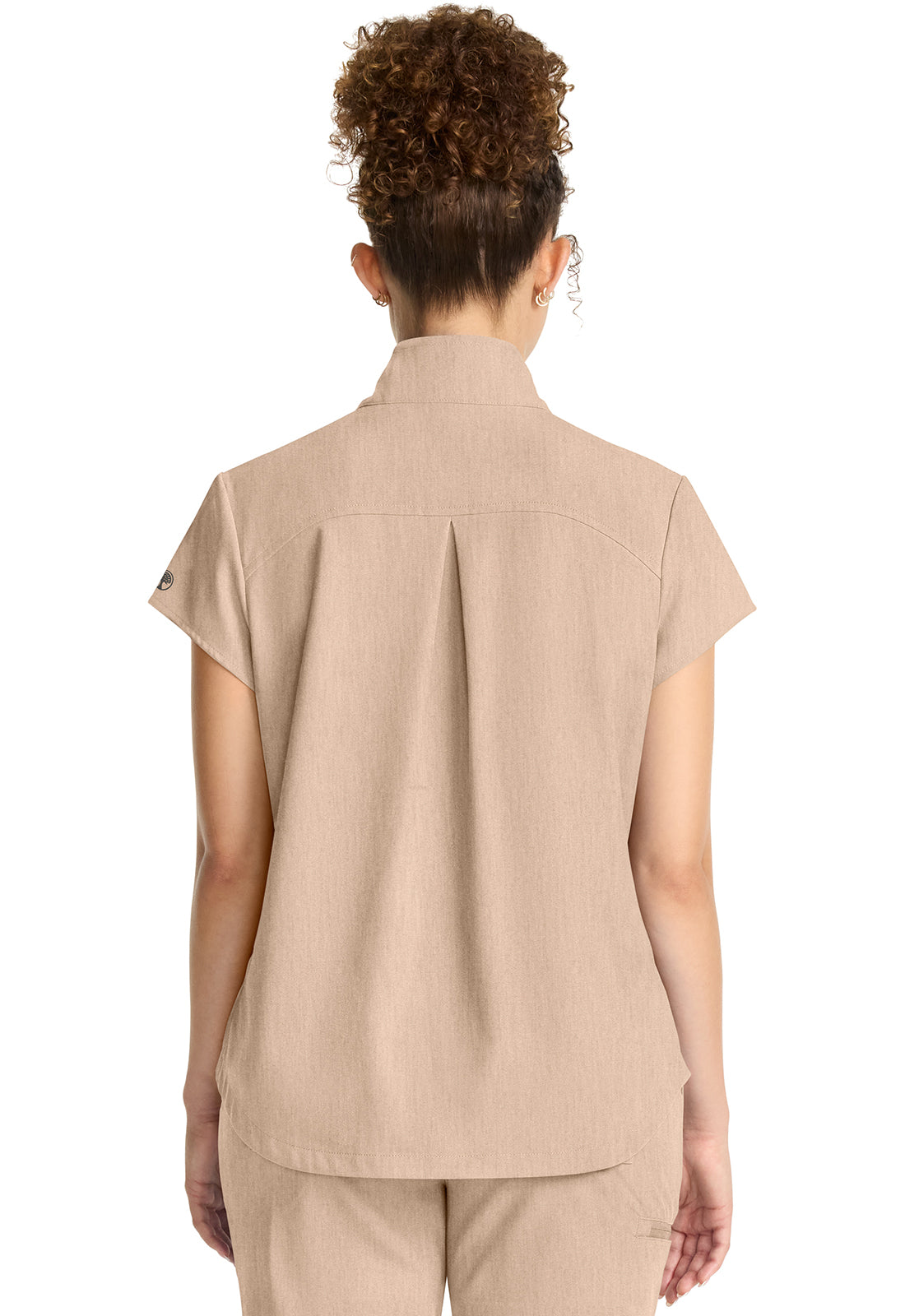 Women's Partial Zip Stand Collar Top