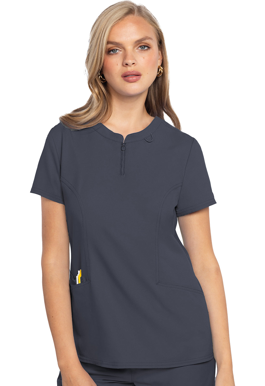 Med Couture Insight MC609 Zip Front Top