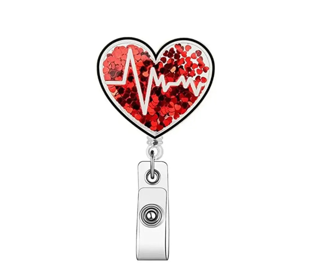 Glitter Acrylic Badge Reel