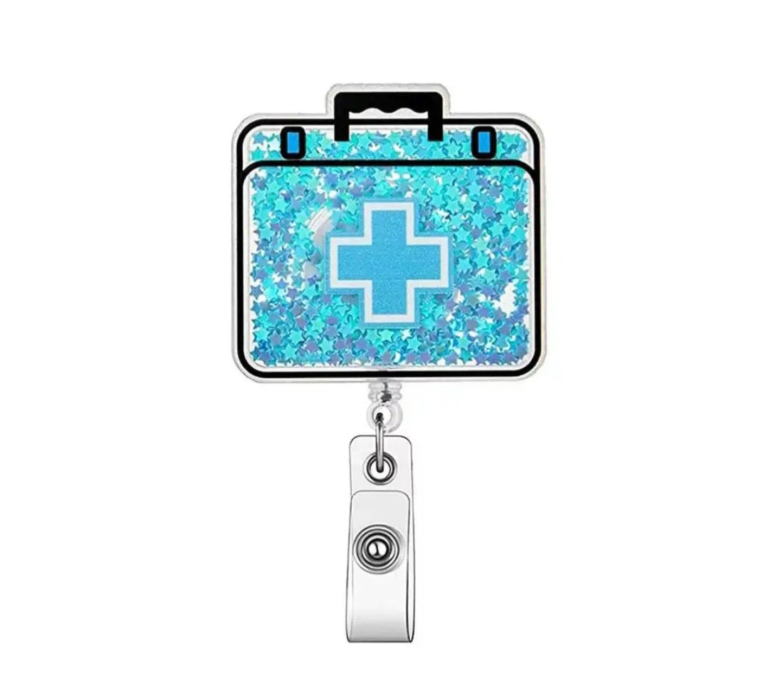 Glitter Acrylic Badge Reel
